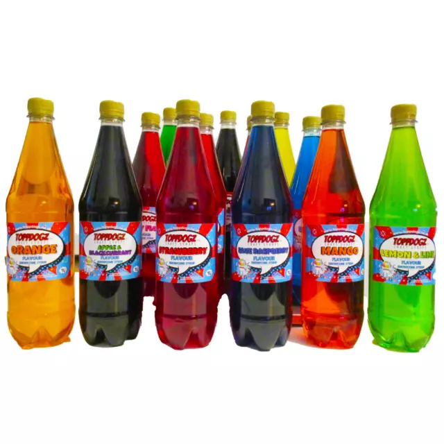 Slush Puppy machine Syrup 4 x 1L YOU PICK & MIX soda maker snow cone shave ice