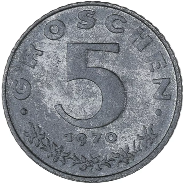 [#346948] Coin, Austria, 5 Groschen, 1970, Vienna, Proof, MS, Zinc, KM:2875 2