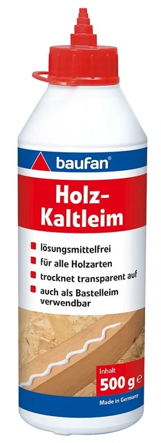 Baufan Holzkaltleim D1 500G Para Pegar De Madera, Papel, Cartón & Telas