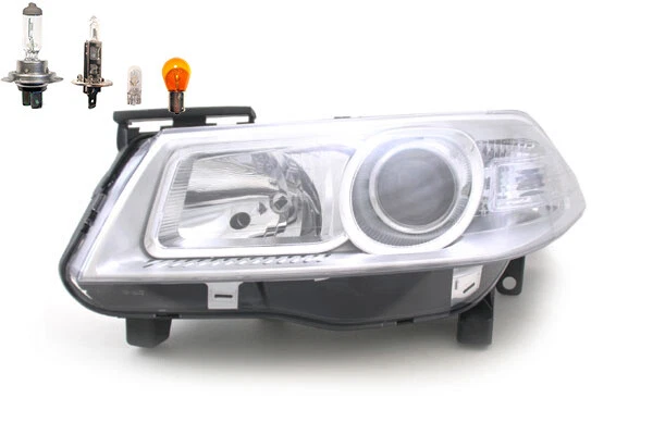 Phares Avant Gauche Et Droit Pour Renault Megane II (01/06) – Kit Complet Avec Ampoules H7/H1 – Réglage électrique