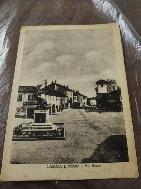 Pavia Casorate Primo Via Roma cartolina formato grande non viaggiata
