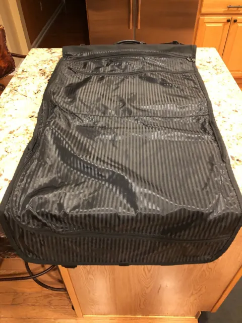 Tumi Black Ballistic Nylon Garment Bag Travel Luggage With Strap Luggage Tag EUC 7