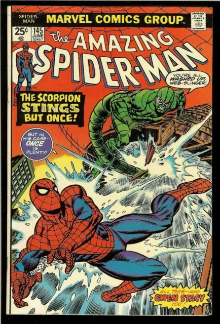 Amazing Spider-Man #145 (1975) Scorpion & Gwen Stacy Appearance Vf