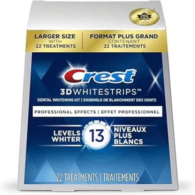 Crest 3D White Whitestrips Professional Effects Teeth Whitening Kit, 22 Treatmen