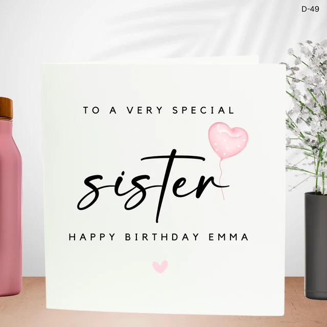Sister Gift For Birthday Xmas Best Friend Keepsake Poem Print – Red Ocean Gifts