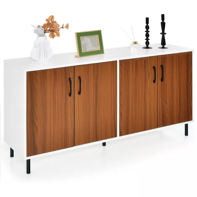 Kitchen Buffet Sideboard Storage Cabinet Cupboard 4 Door Dining Server Organizer