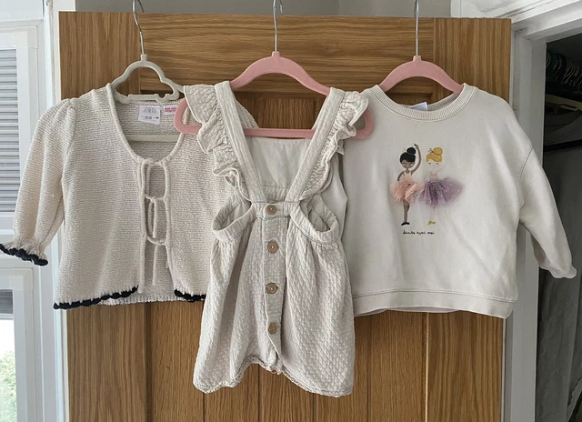 Zara. baby girl bundle. 12-18months. Dress, jumper, cardigan.