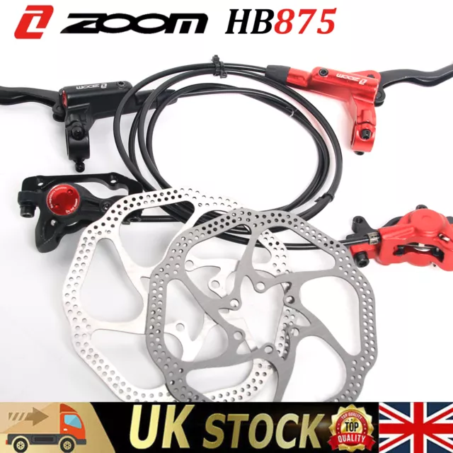 ZOOM HB875 Hydraulic Disc Brakes Caliper Right Front/Left Rear HS1 Brake Rotor