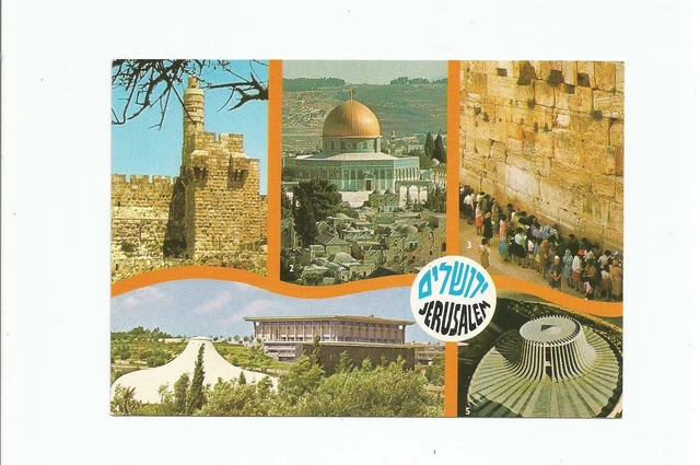 AK Israel - Jerusalem - Felsendom - Klagemauer - Knesset - Kennedy Denkmal
