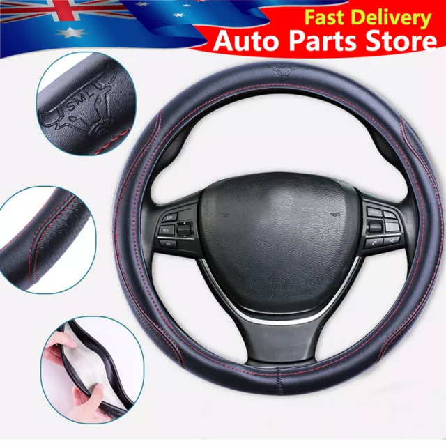 Genuine Leather Universal fit TOYOTA Steering Wheel Cover Car Truck Van Interior