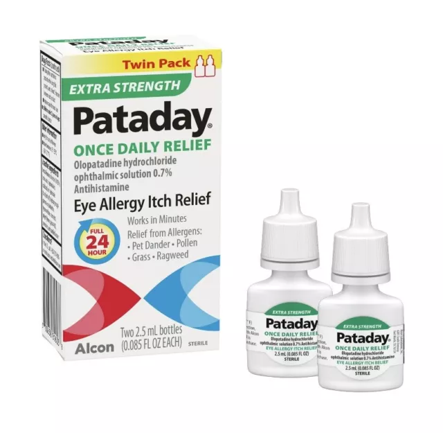 Pataday Once Daily Relief Extra Strength Eye Drops Twin Pack {Exp:07/2025+}