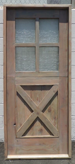 Rustic reclaimed lumber square top DUTCH door solid wood story book winery