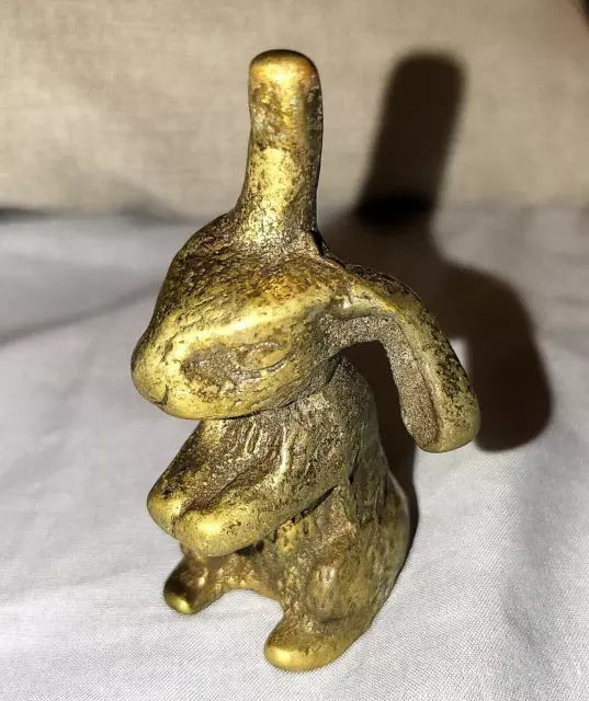 RABBIT FIGURINE LUCKY Antique Ornament Old Gold Lustre Vintage Solid Brass  Hare £102.00 - PicClick UK