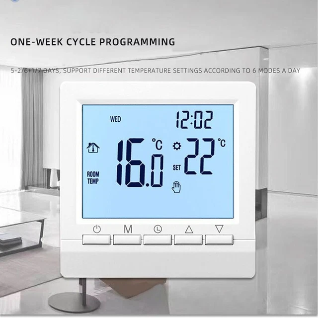 Thermostat Chambre Numérique Pièce Température Contrôleur LCD Chauffage 110-230V