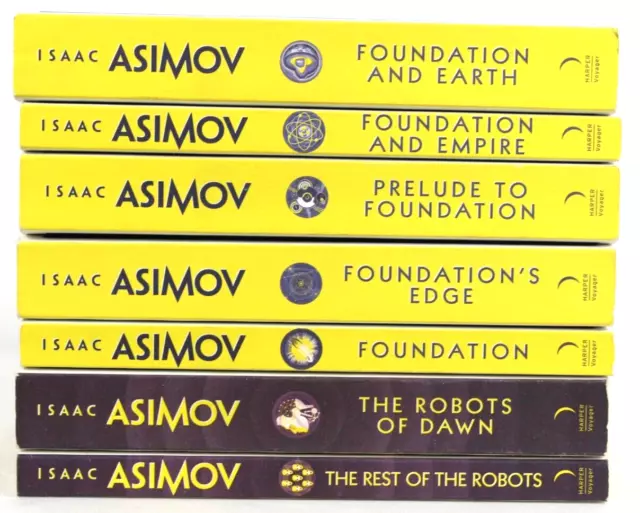 Isaac Asimov Book Bundle x 7 Foundation and The Robots of Dawn  Paperbacks VGC