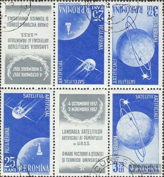 Rumänien 1678 Sechserblock (kompl.Ausg.) gestempelt 1957 Erdsatelliten