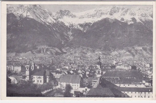 uralte AK, Innsbruck gegen Norden, gezeichnet als Feldpost, 1944