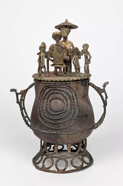 Kuduo - West-Afrika Ghana - Ashanti Völker - Bronzegefäß / Goldstaub-Behälter