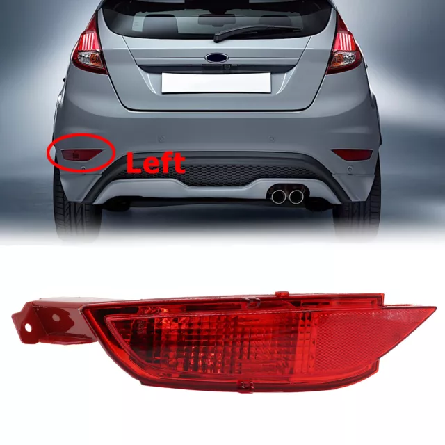 Fit Ford Fiesta 2009-2014 Rear Bumper Tail Reflector Light N/S Left 8A6115K273AB