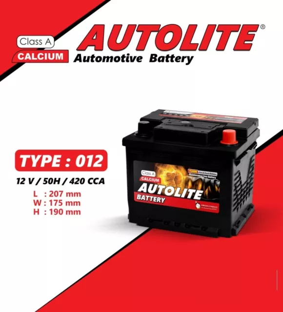 Car Battery 012 Autolite Smf  50Ah 12V