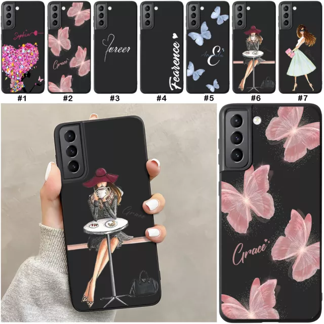 Design Name Case For Samsung Galaxy S22 S21 S20 S23 S10 Personalised Phone Cover