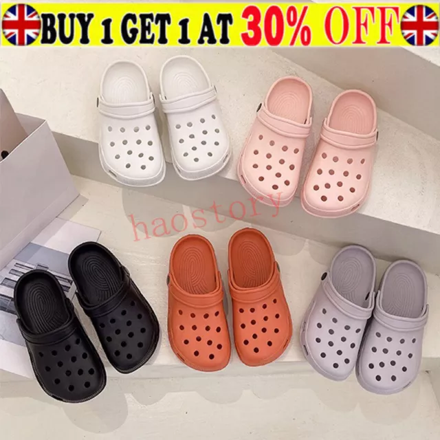 Summer Women Casual Work Flat Clog Beach·Summer Pool Slip On Shoes Ladies Size.