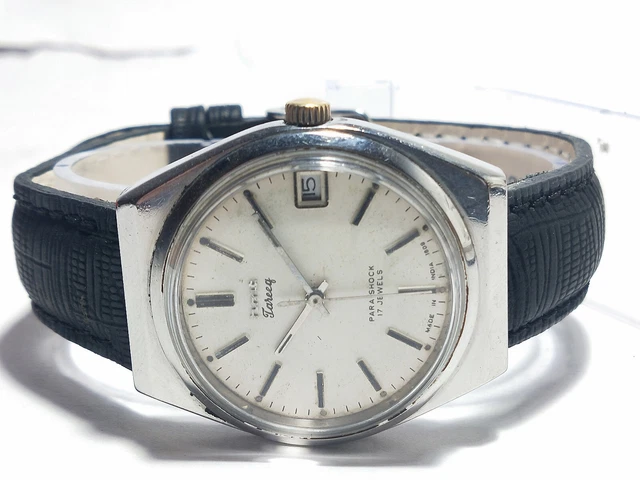 Vintage Hmt Tareeq Automatic Movement Date Analog Dial Wrist Watch G147