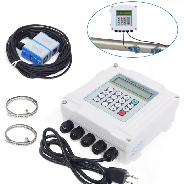 Sensor Ultrasonic Flow Meter DN50-700mm Liquid Flowmeter +TM-1/ TS-2 Transducer