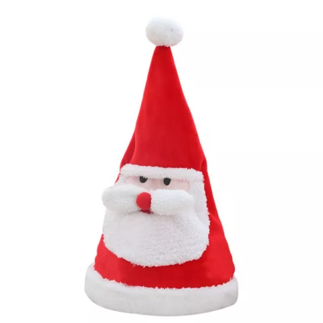 ADULT KIDS LED Light up Christmas Hat Electric Singing Dancing Plush ...