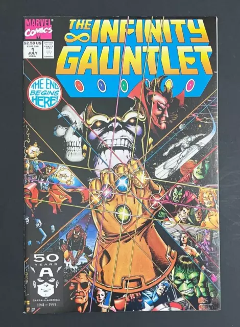 Infinity Gauntlet #1 - Marvel Comics 1991 George Perez Thanos Avengers NM