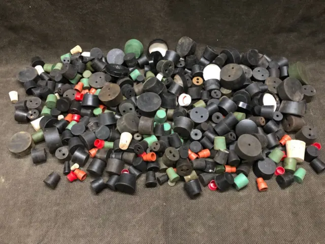 LOT Rubber Stoppers, Corks, Lids over 13 Pounds