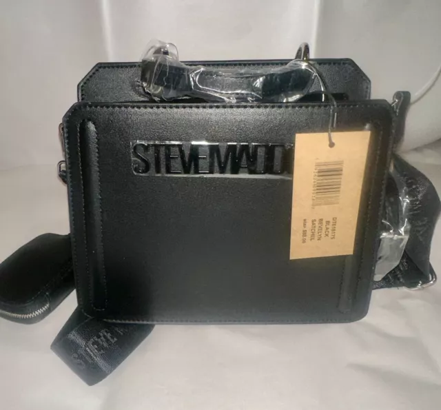 NWT Steve Madden BLACK BEVELYN Crossbody Purse W/ AirPods Case