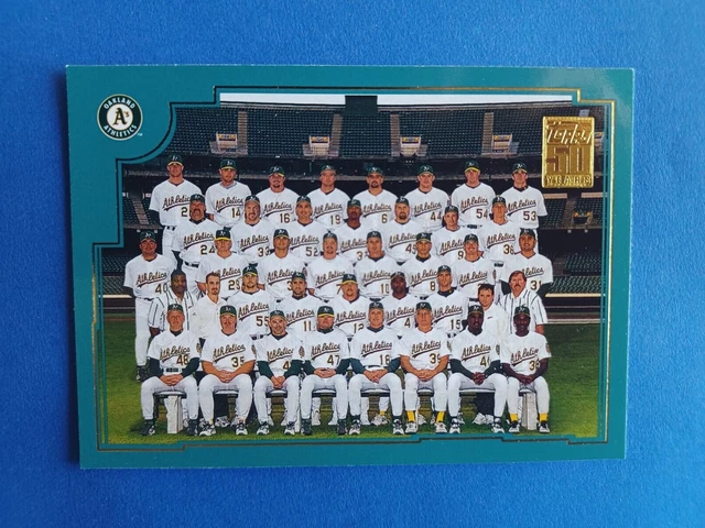 CARTE PHOTO D'ÉQUIPE 2001 Topps Ii 50E Anniversaire Oakland Athletics ...