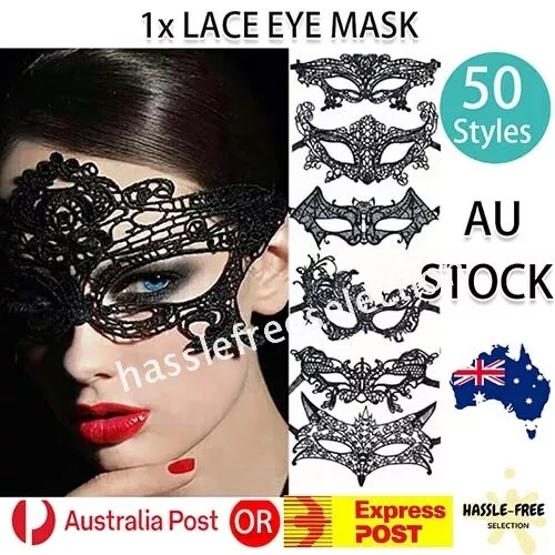 Black Sexy Lace Eye Mask Costume Masquerade Party Fancy Dress Ball Ladies Face