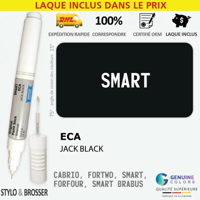 Exterior ECA Noir Stylo Retouche Peinture pour Smart CA7L ECA ECNO Reparation St