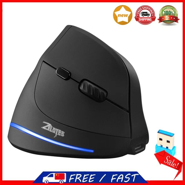ZELOTES F-35 WIRELESS Rechargeable 2400 DPI Adjustable Optical Vertical ...