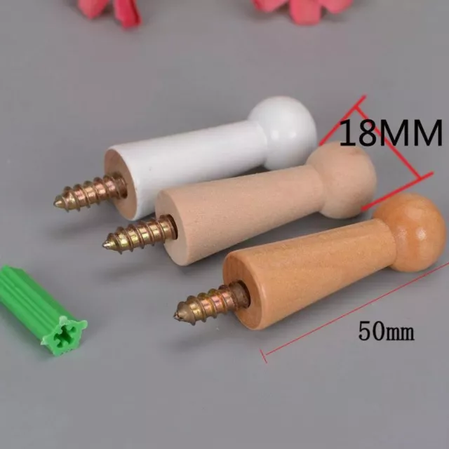 4X Wood Custom Shaker Peg Wooden Hook Hanger for Coat Hat Towel Hallway Door
