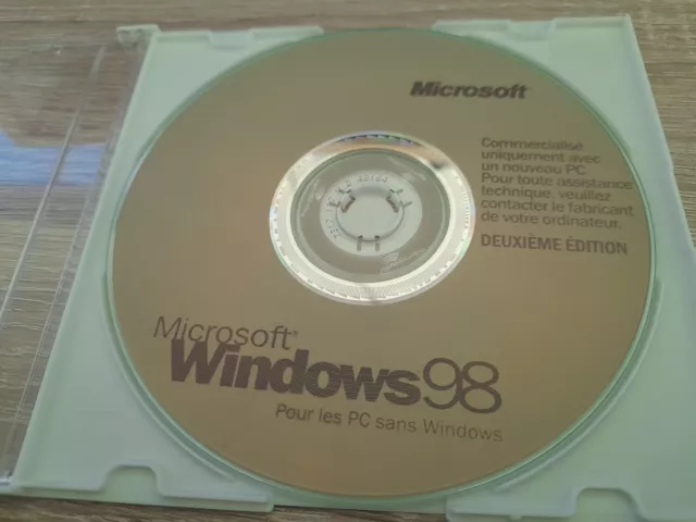 Windows 98 Seconde Edition Francais   / Cd D'installation + Licence