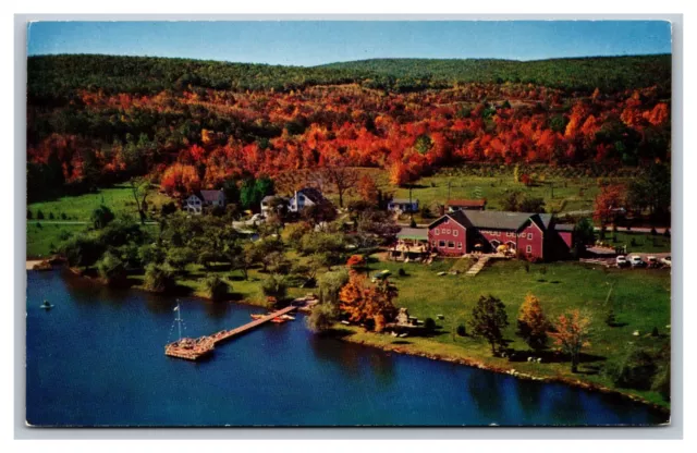 Scotrun PA Brookdale on the Lake Pocono Mountains Chrome Postcard Posted 1959