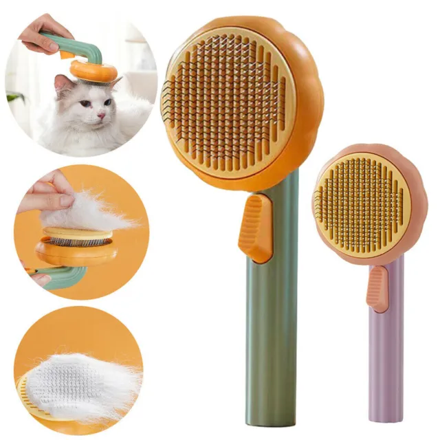 Pet Brush Dog Cat Brushes for Shedding and Grooming Self Cleaning Slicker Comb