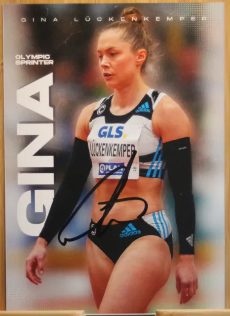 Gina Lückenkemper Orig Autogramm signiert Leichtathletik Sprint WM EM Olympa AK