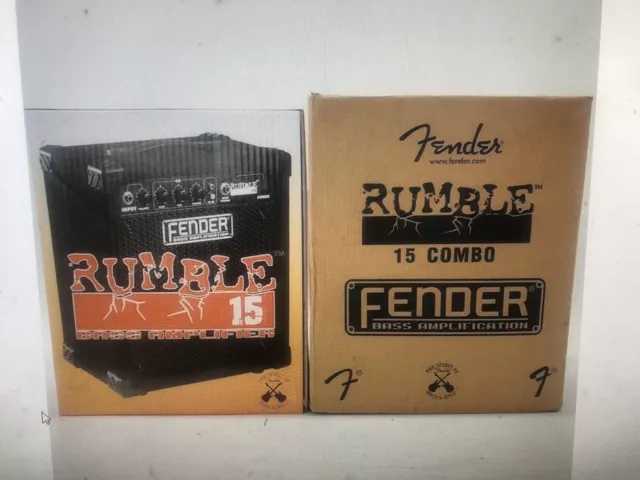 Fender Rumble 15 Watt Combo Bass Guitar Amp Amplifier - New Sealed - NIB