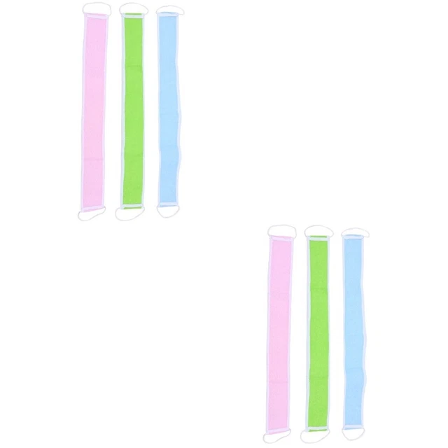 6 PIEZAS Puf de silicona para baño de ducha cepillo para espalda lavado cuerpo