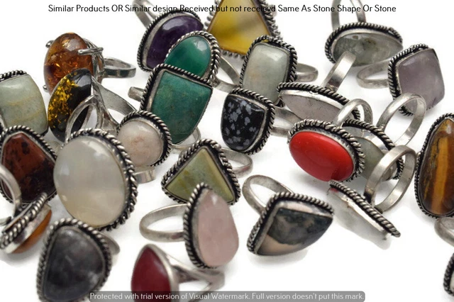 Coral & Mixed 30 Piece Wholesale Ring Lots 925 Sterling Silver Ring NRL-2908
