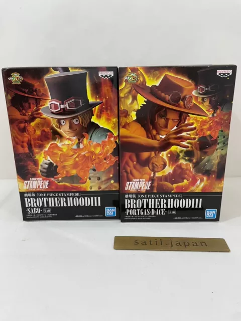 One Piece Stampede Movie Brotherhood III Portgas D. Ace & Sabo Figure Set of 2