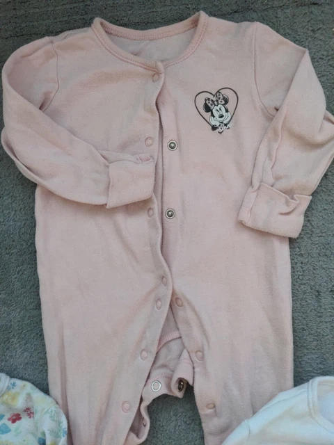 Bundle baby girls 6-9 months clothes sleepwear bedtime sleepsuits x 5 5