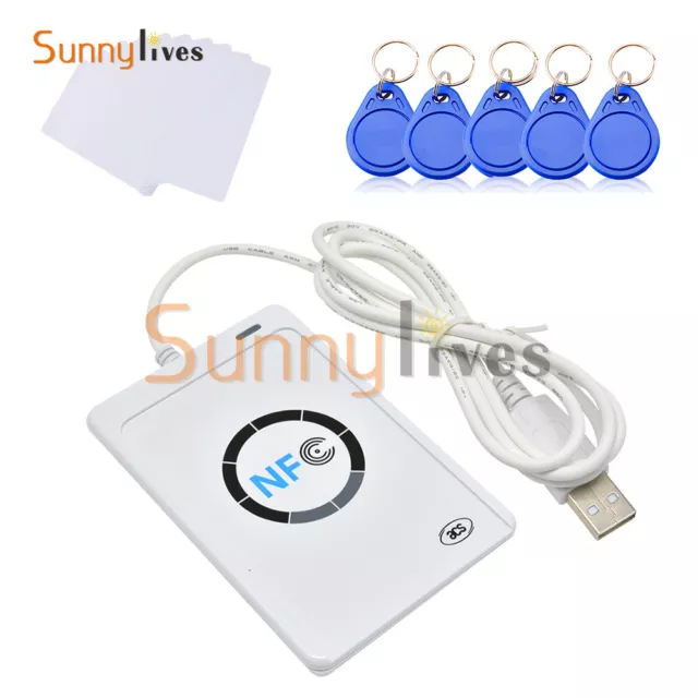 ACR122u NFC Reader&Writer 13.56MHz RFID Copier Duplicator + 5PCS UID Cards Tags