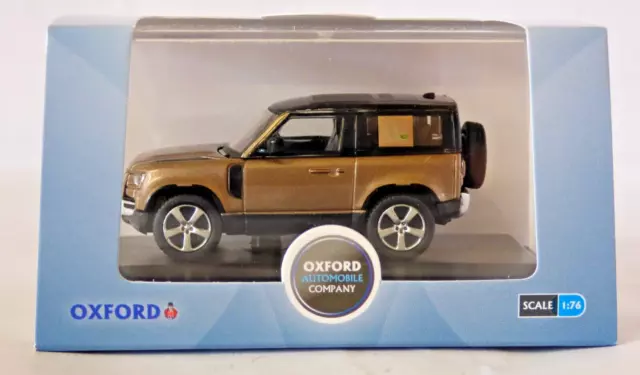 Oxford diecast 76ND90003 Land Rover Defender 90 marrón techo negro