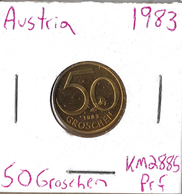 Coin Austria 50 Groschen 1983 KM2885, proof