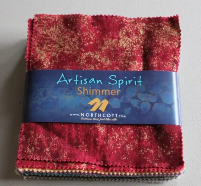 Precut Cotton Fabric 5” Squares – Artisan Spirt –Shimmer